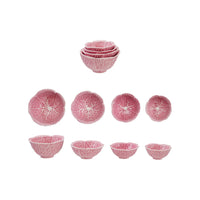 Pink Cabbage Prep Bowls, Set of 4
