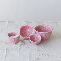 Pink Cabbage Prep Bowls, Set of 4