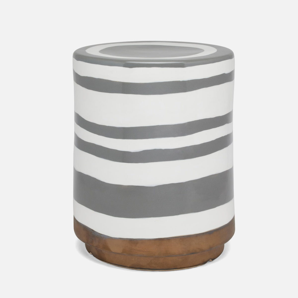 White & Gray Ceramic Outdoor Stool