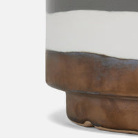 White & Gray Ceramic Outdoor Stool