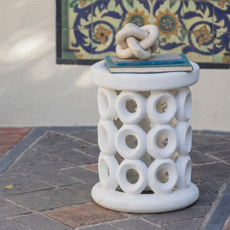 White Outdoor Stool