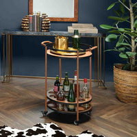 Saddle Leather Bar Cart