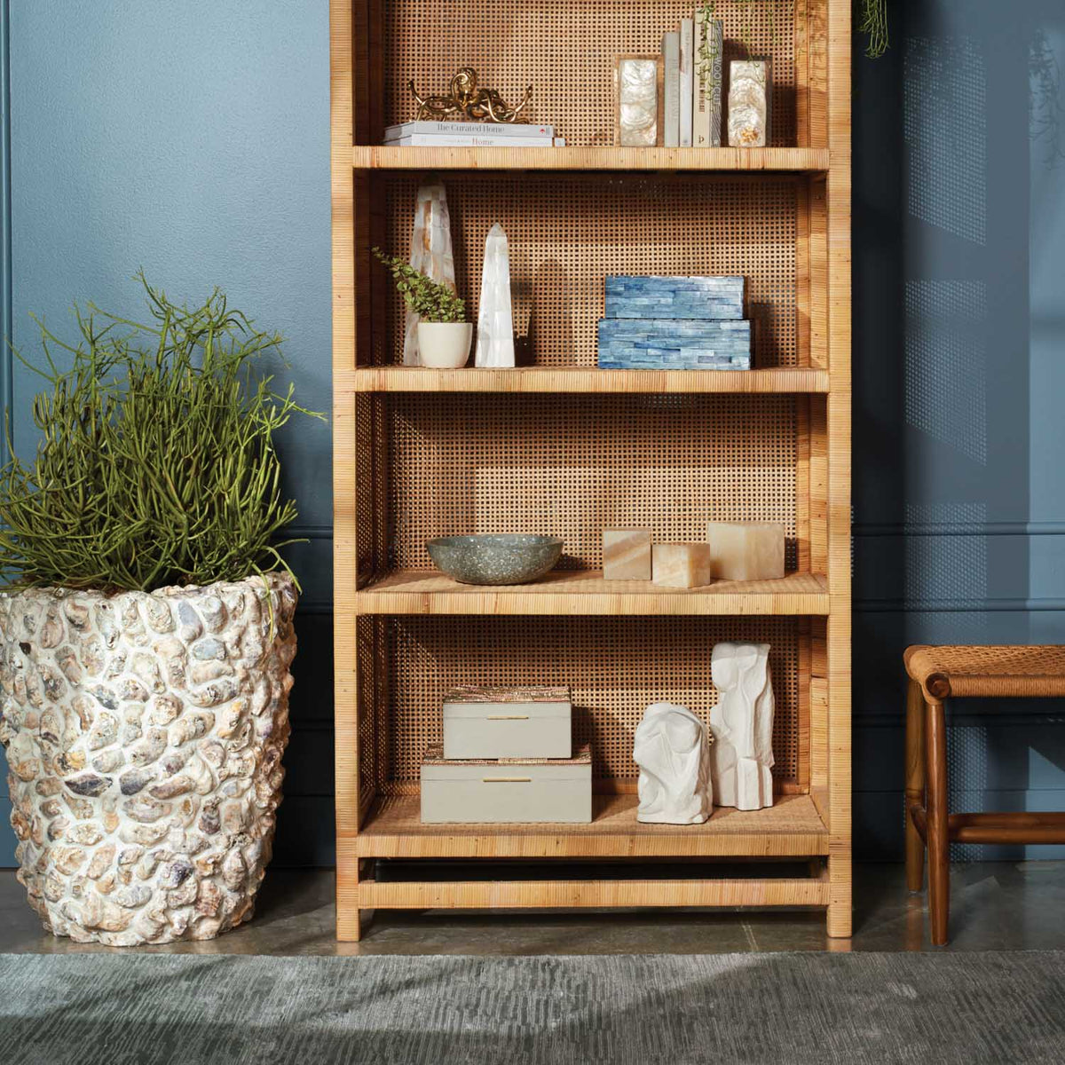 Upcycle Rattan Bookcase Lola Rattan Bookcase – Living Modern Furnishings & Design