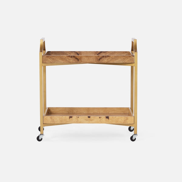 Burl Wood Bar Cart