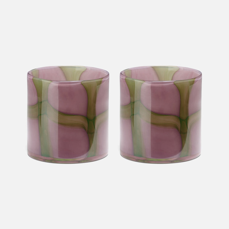 Hand Blown Glass Vase Set