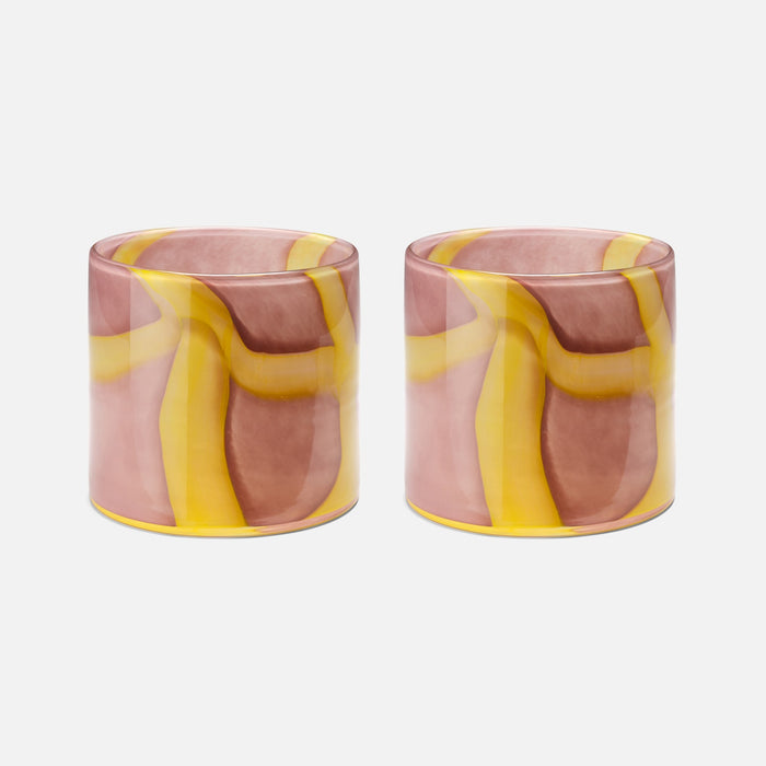 Hand Blown Glass Vase Set