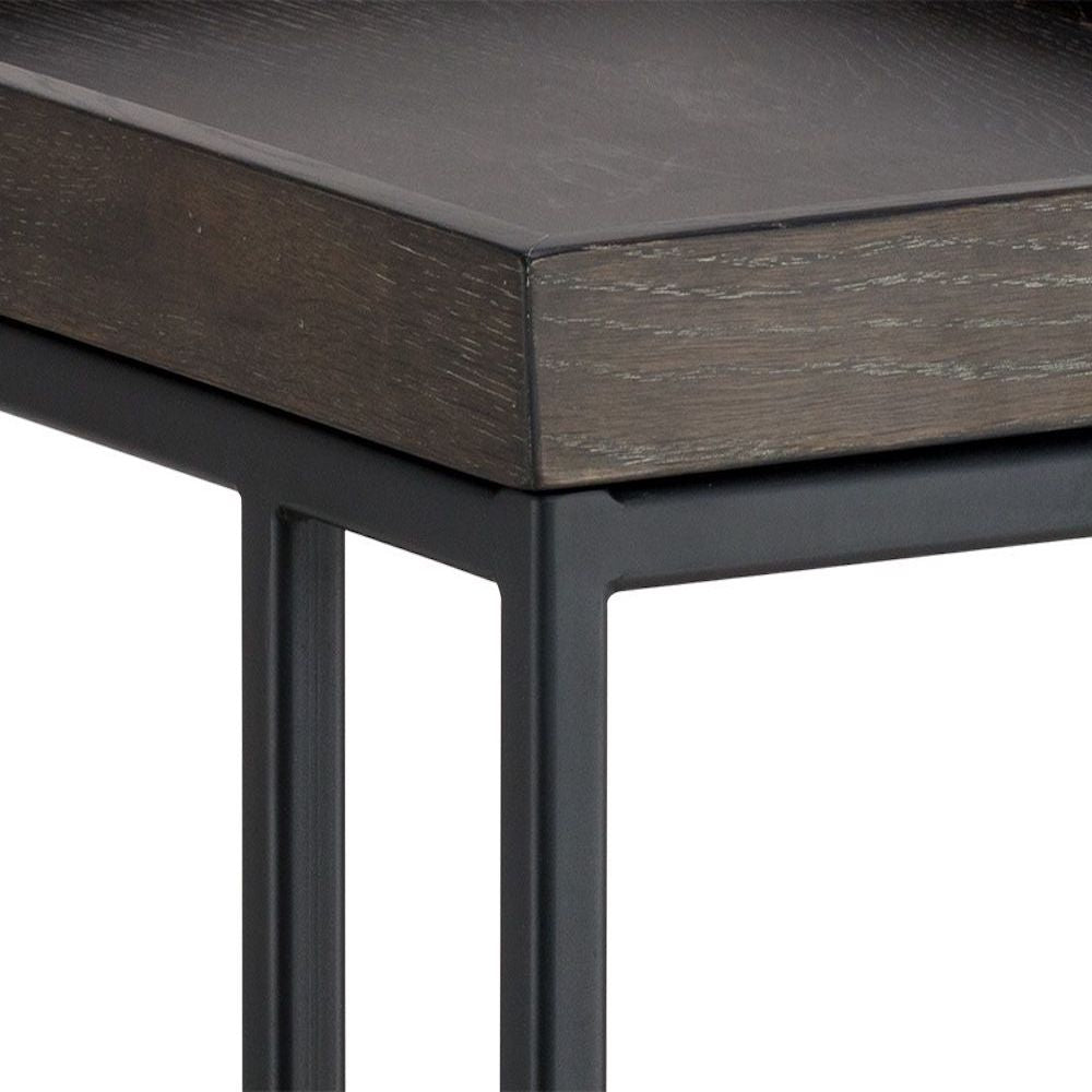 Arden C-shaped Side Table - Black - Charcoal Grey
