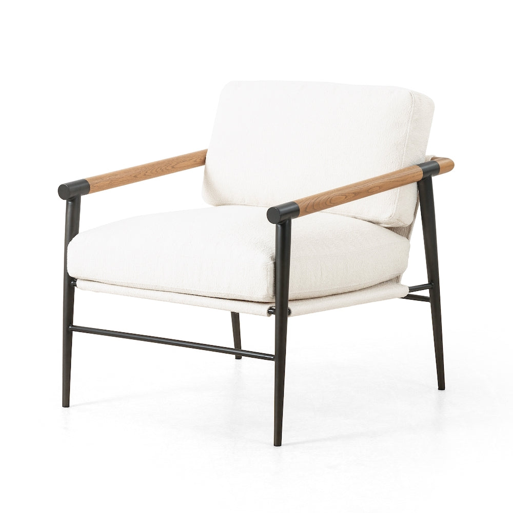 Performance Fabric Cream Lounge Chair – Living Modern Furnishings