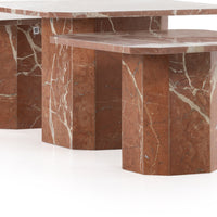 Rusty Marble Coffee Table - Set of 3