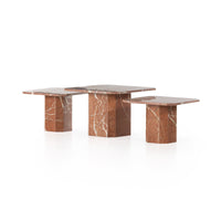 Rusty Marble Coffee Table - Set of 3