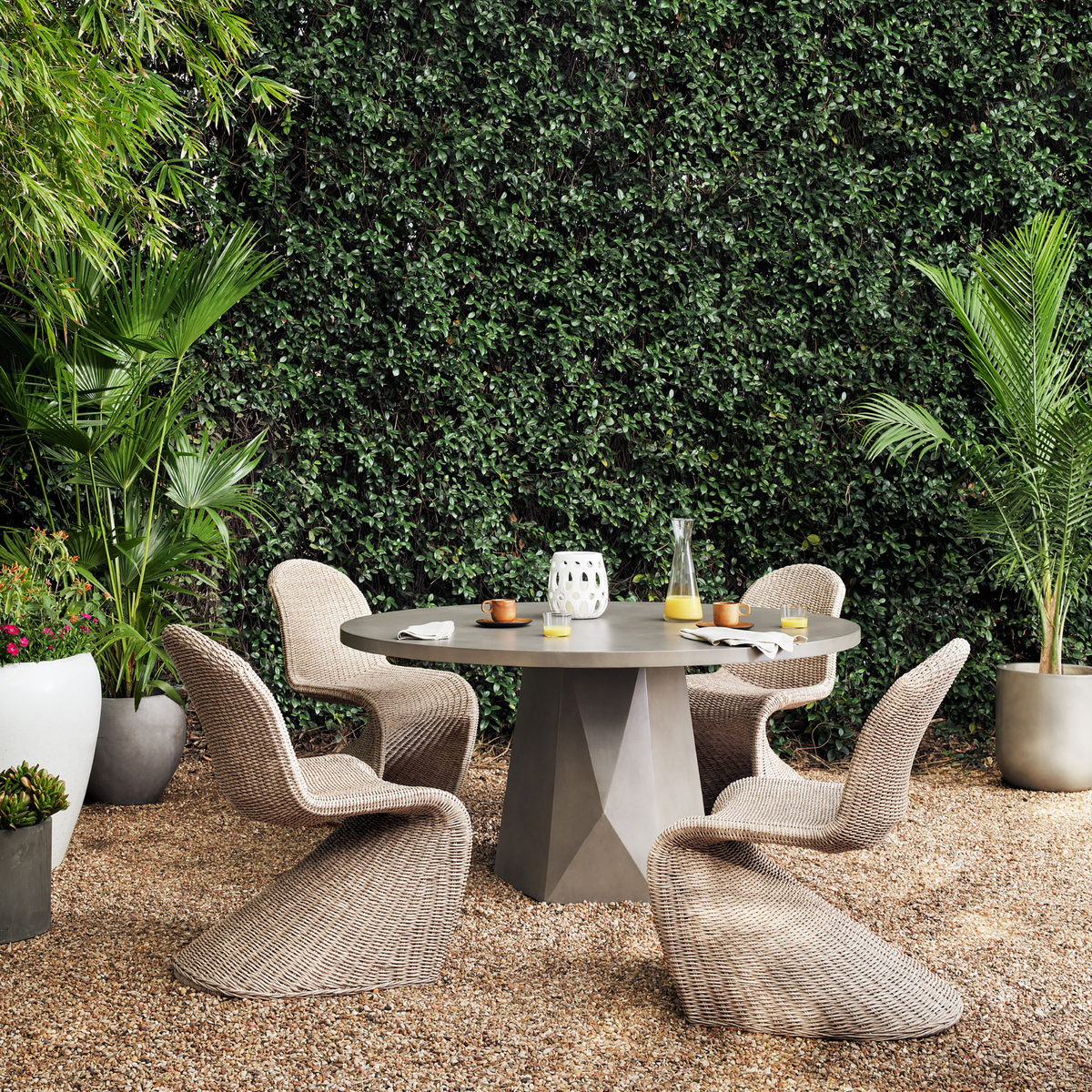 Wicker Outdoor Dining Chair Living Modern Furnishings Design