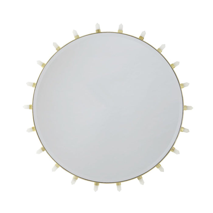 Lola Quartz Mirror- Brass