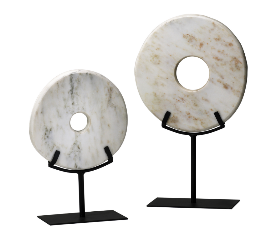 White Disk on Stand - SM